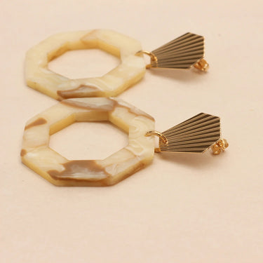 Ava earrings - white marble