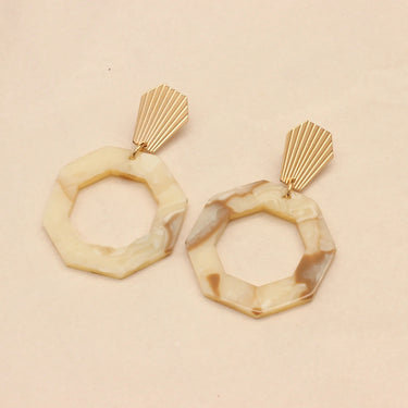 Ava earrings - white marble