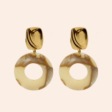 Lucy earrings - white marble