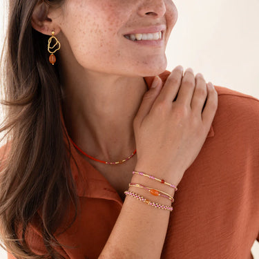 Bracelet Feeling doré - Cornaline