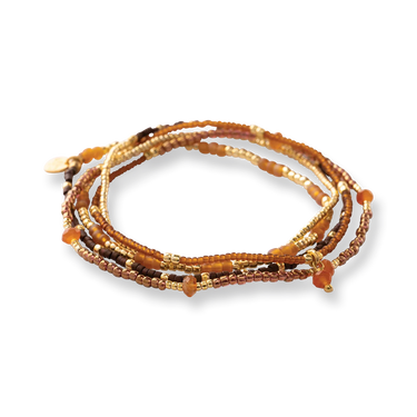 Bracelet Intensity doré - Cornaline