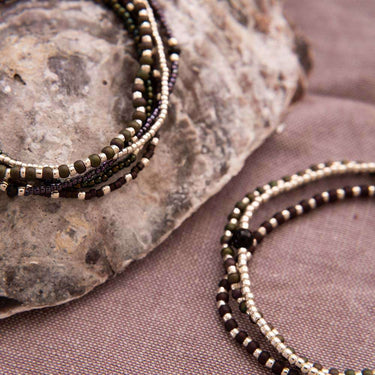 Bracelet Loyal argenté - Onyx noir