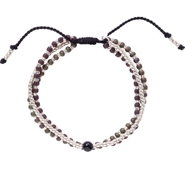 Bracelet Loyal argenté - Onyx noir