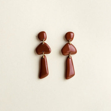 Boucles d'oreilles Luna - Rouge obscur