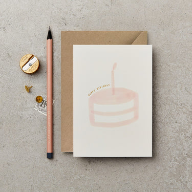 Card - Happy Birthday pink cake