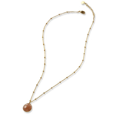 Collier Adoration doré - Pierre de Lune pêche