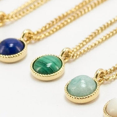 Collier Nymphéa - malachite