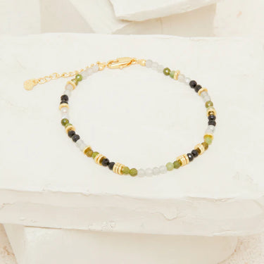 Bracelet Naliny - Labradorite et Onyx noir