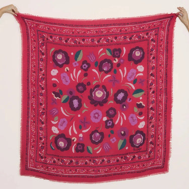 Foulard laine Balkans - Fuschia