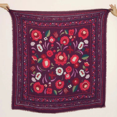 Foulard laine Balkans - Violet