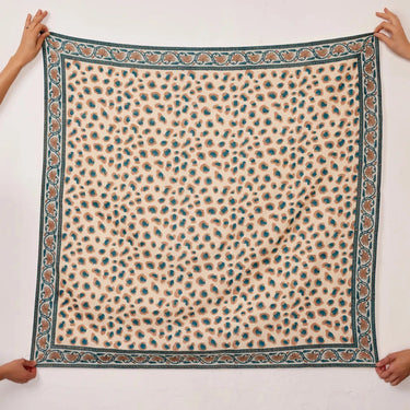 Foulard coton Léandro - bleu