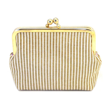 Petit porte-monnaie à clips - moutarde Streifli