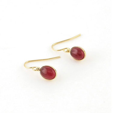 Boucles Lise dormeuses - Cornaline