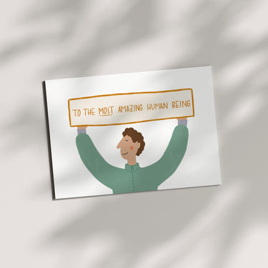 Carte pliante Dude with a Sign