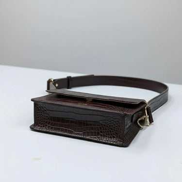 Sac AKPerfect square - Croco bordeaux