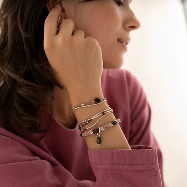 Bracelet Sensation argenté - Grenat