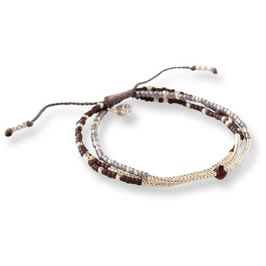 Bracelet Sensation argenté - Grenat