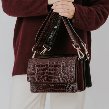 Sac AKPerfect square - Croco mix bordeaux