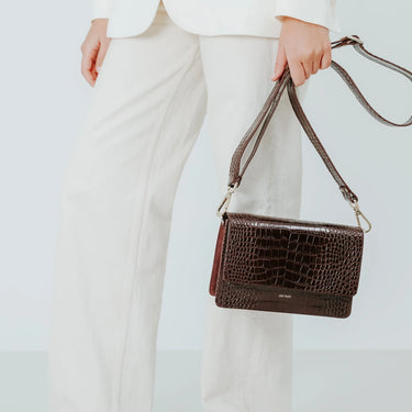 Sac AKPerfect square - Croco mix bordeaux