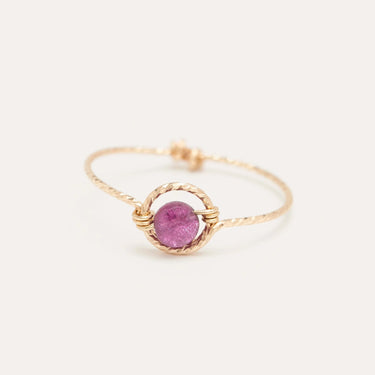 Swan ring - ruby