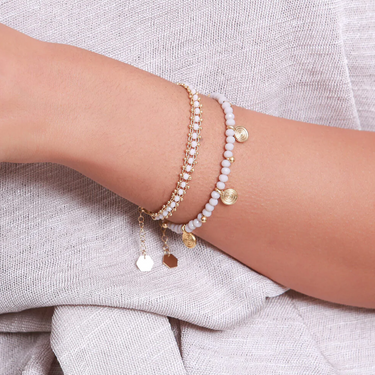 Bracelet Nia doré - rose