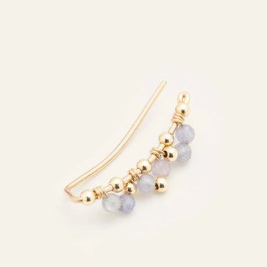 Climber Dentelle fleurie doré - tanzanite, droit