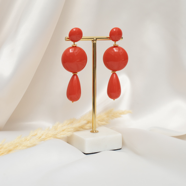 Alba earrings - coral