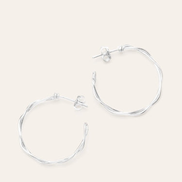 Créoles Torsade grandes - argent