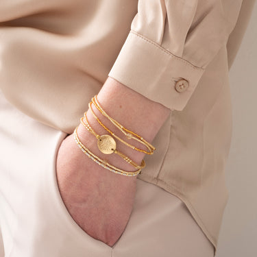 Bracelet Friendship doré - Aventurine
