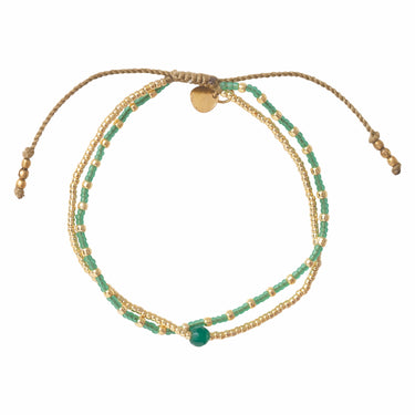 Bracelet Friendship doré - Aventurine