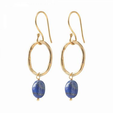 Boucles Graceful doré - Lapis Lazuli