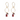 Boucles Flourish doré - Grenat mix