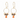 Boucles Flourish doré - Cornaline mix