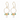 Boucles Flourish doré - Pierre de lune mix