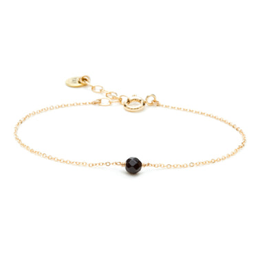 Stella gold bracelet - black agate