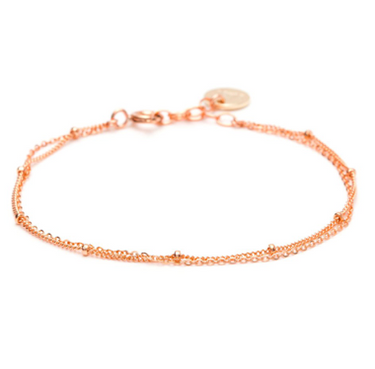 Stella double bracelet – Rose gold