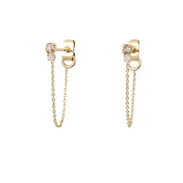 Boucles chaîne Amants - Vintage rose