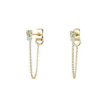 Boucles chaîne Amants - chrysolite