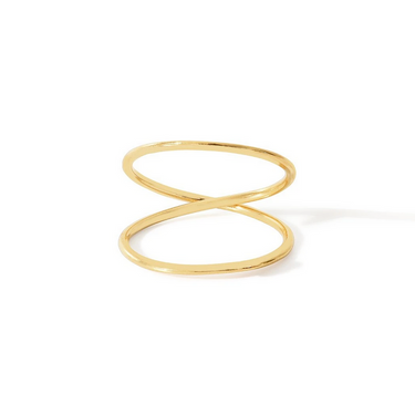 Pure double ring - gold