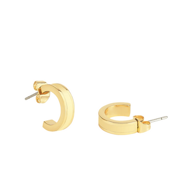Mini Bangle Hoop Earrings - gold