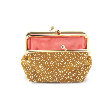 Porte-monnaie à clips - Sakura moutarde