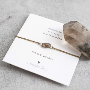 Bracelet Gemstone card  - Quartz fumé