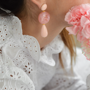 Alba earrings - pink
