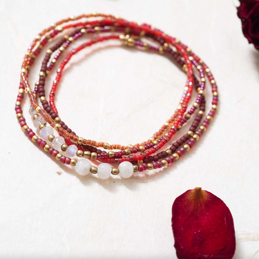 Bracelet Together doré - Pierre de Lune