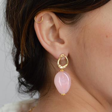 Lou earrings - pale pink