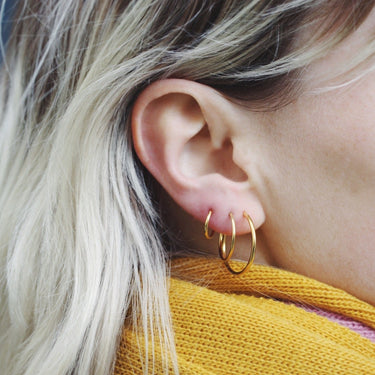 Boucles Hoops M - argenté
