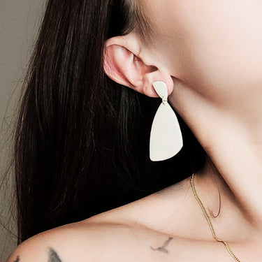 Louise earrings - colored marble 