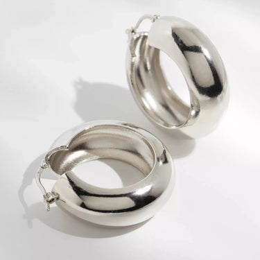 Denise hoop earrings - silver