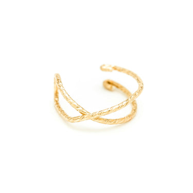 Faux Piercing Éclat croisé - doré