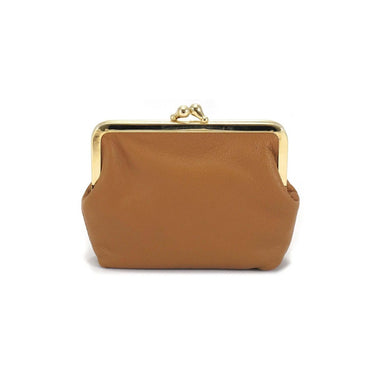 Petit porte-monnaie à clips - Camel